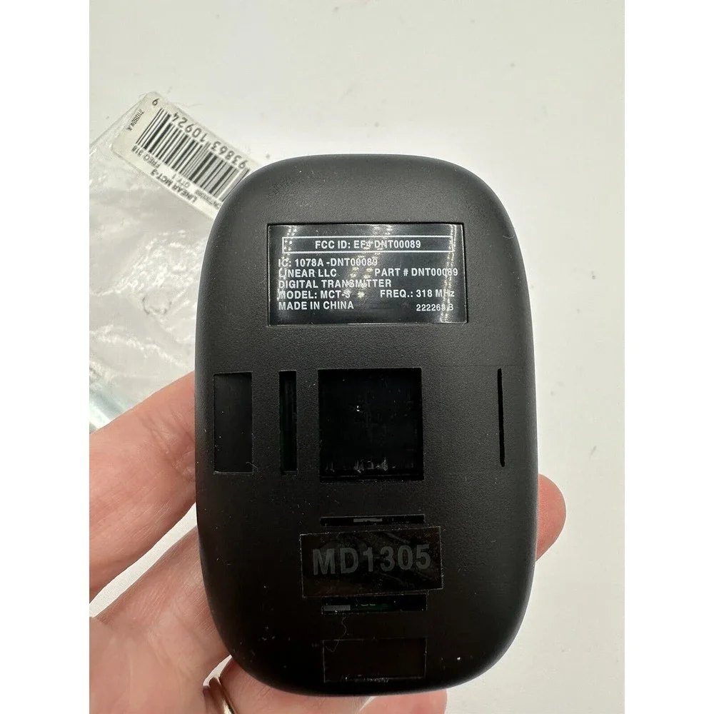 Linear MegaCode 3-Channel Visor Transmitter MCT-3 - Picture 3 of 3